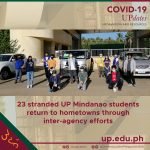 23 stranded UP mindanao students return to hometowns through inter-agency efforts